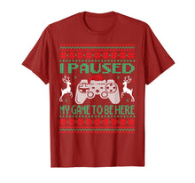 Load image into Gallery viewer, I Paused My Game To Be Here Ugly Christmas Video Gamer Boys T-Shirt
