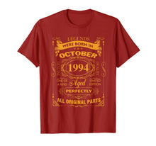 Load image into Gallery viewer, Legends Were Born In October 1994 Tshirt 25Th Birthday Gift T-Shirt
