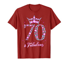 Load image into Gallery viewer, 70 years old &amp; Fabulous Funny Womens 70th Birthday Gifts T-Shirt-354860
