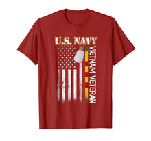 Load image into Gallery viewer, U.S. Navy Vietnam Veteran American Flag Gift T-Shirt
