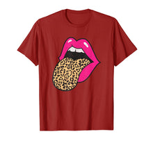Load image into Gallery viewer, Hot Pink Lips Leopard Tongue Trendy Cheetah Animal Print T-Shirt-393349
