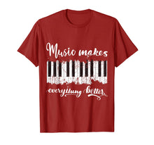 Load image into Gallery viewer, Music Makes Everything Better Loves Piano Gift T-Shirt-5702399
