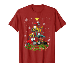 Tractor Christmas Tree gift Holiday Tractor funny xmas Gift T-Shirt