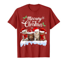 Load image into Gallery viewer, Meowy Christmas Tee Kitten Cat Kitty Xmas Cute Gift T-Shirt
