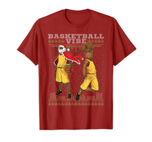 Load image into Gallery viewer, Basketball African American Santa Reindeer Ugly Christmas T-Shirt
