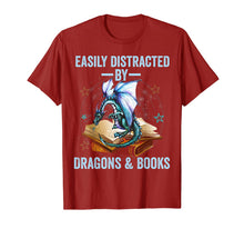 Load image into Gallery viewer, Easily Distracted By Dragons And Books kids men women gift T-Shirt-1266507
