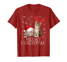 Load image into Gallery viewer, Meowy Christmas Shirt Kitten Cat Kitty Xmas Tee Cute Gift
