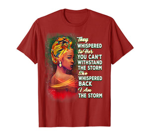 I Am Black History I Am The Storm Black Girl Magic Melanin T-Shirt-320622