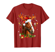 Load image into Gallery viewer, Horse Christmas Reindeer Lights Funny Horse Xmas Gift T-Shirt
