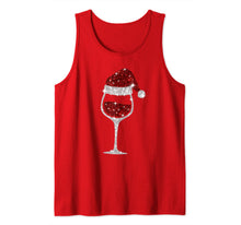 Load image into Gallery viewer, Wine Glasses Santa Hat Christmas Wine Lover Tank Top
