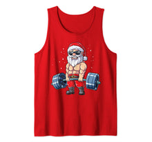 Load image into Gallery viewer, Santa Weightlifting Christmas Fitness Gym Deadlift Xmas Men Tank Top

