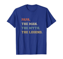 Load image into Gallery viewer, I Am The Papa The Man The Myth And The Legend Varsity Style T-Shirt
