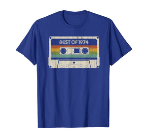 Vintage Best of 1974 45th Birthday Cassette T-Shirt