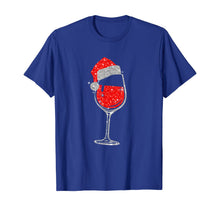 Load image into Gallery viewer, Wine Glasses Santa Hat Christmas Tee Funny Wine Lover Gifts T-Shirt
