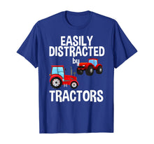 Load image into Gallery viewer, Easily Distracted By Tractors Farmer Red Tractor T-Shirt
