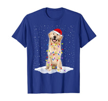 Load image into Gallery viewer, Golden retriever Santa Christmas Tree Lights Xmas Gifts T-Shirt
