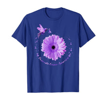 Load image into Gallery viewer, Hummingbird Purple Sunflower Pancreatic Cancer Awareness T-Shirt
