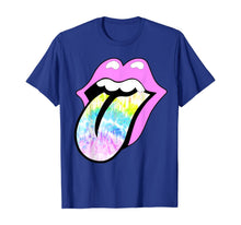 Load image into Gallery viewer, Lavender Rose Lips Tie Dye Tongue Out Pastel Spring T-Shirt-477390
