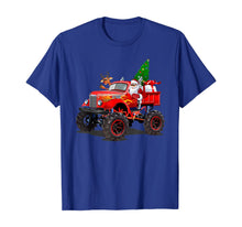 Load image into Gallery viewer, Monster Red Truck With Santa, Christmas Tree, Reindeer T-Shirt
