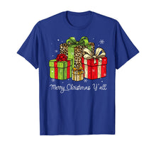 Load image into Gallery viewer, Merry Christmas Y'all Leopard Print Christmas Gift Box Xmas T-Shirt
