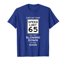 Load image into Gallery viewer, 65th Birthday Gift Idea Speed Limit 65 Shirt Car Lover Gift
