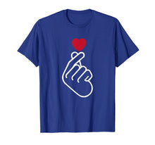 Load image into Gallery viewer, Cute Saranghae Korean Finger Heart K-Pop K-Drama Love Shirt
