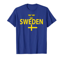 Load image into Gallery viewer, Sweden Soccer Jersey Swedish Flag Sverige Ice Hockey T-Shirt
