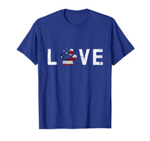 Load image into Gallery viewer, I Love Dogs &amp; Cats American Flag Paw Print Dog &amp; Cat T Shirt
