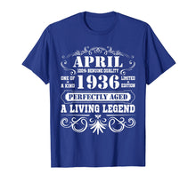 Load image into Gallery viewer, April 1936 Retro T-Shirt Vintage 83rd Birthday Decorations
