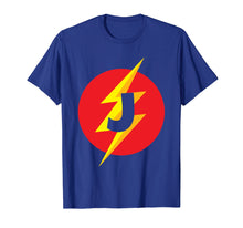 Load image into Gallery viewer, Superhero Costume Letter J Initial T-Shirt For Boys &amp; Girls
