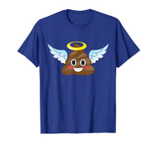 Load image into Gallery viewer, Funny Poop Emoji Angel Wings and Halo T-Shirt - Holy Poo
