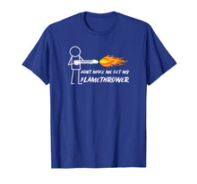 Load image into Gallery viewer, Flamethrower Shirt Stick Figure Man Flame Thrower Men Boys
