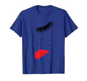 Eye Lashes In Vogue red lipstick t shirt Tops Tees Gifts
