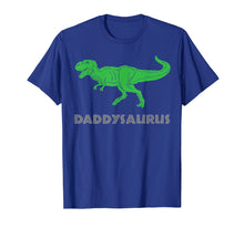 Load image into Gallery viewer, Mens Daddysaurus t-rex dinosaur t-shirt, daddy dad dino funny

