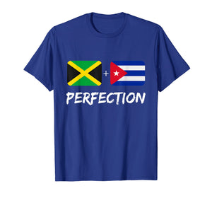 Jamaican Plus Cuban Perfection Heritage Flag Gift T-Shirt