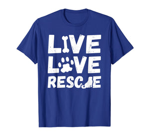 Live Love Rescue with a Paw TShirt Dog Lovers Shirt Gift