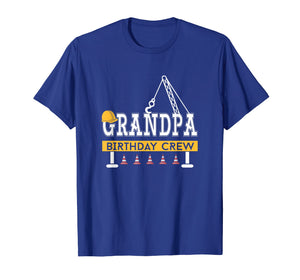 Grandpa Birthday Crew Construction Birthday Party Shirt