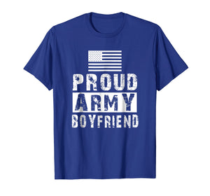 Mens Proud Army Boyfriend Family Military Appreciation T-shirt