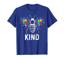Load image into Gallery viewer, Autism Awareness Bee Kind Puzzle Pieces T Shirt Autist Tee
