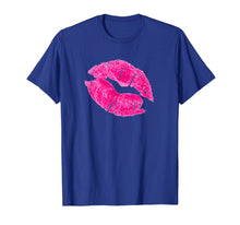Load image into Gallery viewer, Neon Pink 80's Retro Throwback Lips Kiss T Shirt

