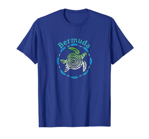 Bermuda T-Shirt Vintage Tribal Turtle Gift TShirt