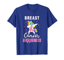 Load image into Gallery viewer, Inspirational Breast Cancer Awareness Unicorn Support Shirt
