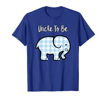 Load image into Gallery viewer, Cute Blue Elephant Uncle To Be Boy Baby Shower Party T-Shirt
