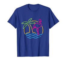 Load image into Gallery viewer, 80s Vintage Miami Retro Neon Pink Flamingo T-Shirt
