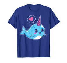Load image into Gallery viewer, Cute Kawaii I Love Narwhals T-Shirt Kawaii Whale Gift
