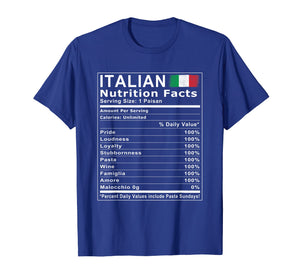 Italian Nutrition Facts T Shirt