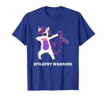 Load image into Gallery viewer, Epilepsy Awareness Tshirt Dabbing Unicorn Warrior Purple
