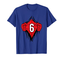 Load image into Gallery viewer, Boys Superhero Comic Birthday Shirt 6 Year Old Cartoon
