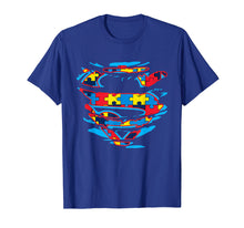 Load image into Gallery viewer, Kids Superhero Autism Awareness Tshirt Heart Autism Boy Girl
