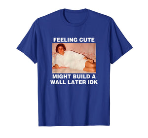 Feeling Cute Might Build A Wall Later Funny Shirt